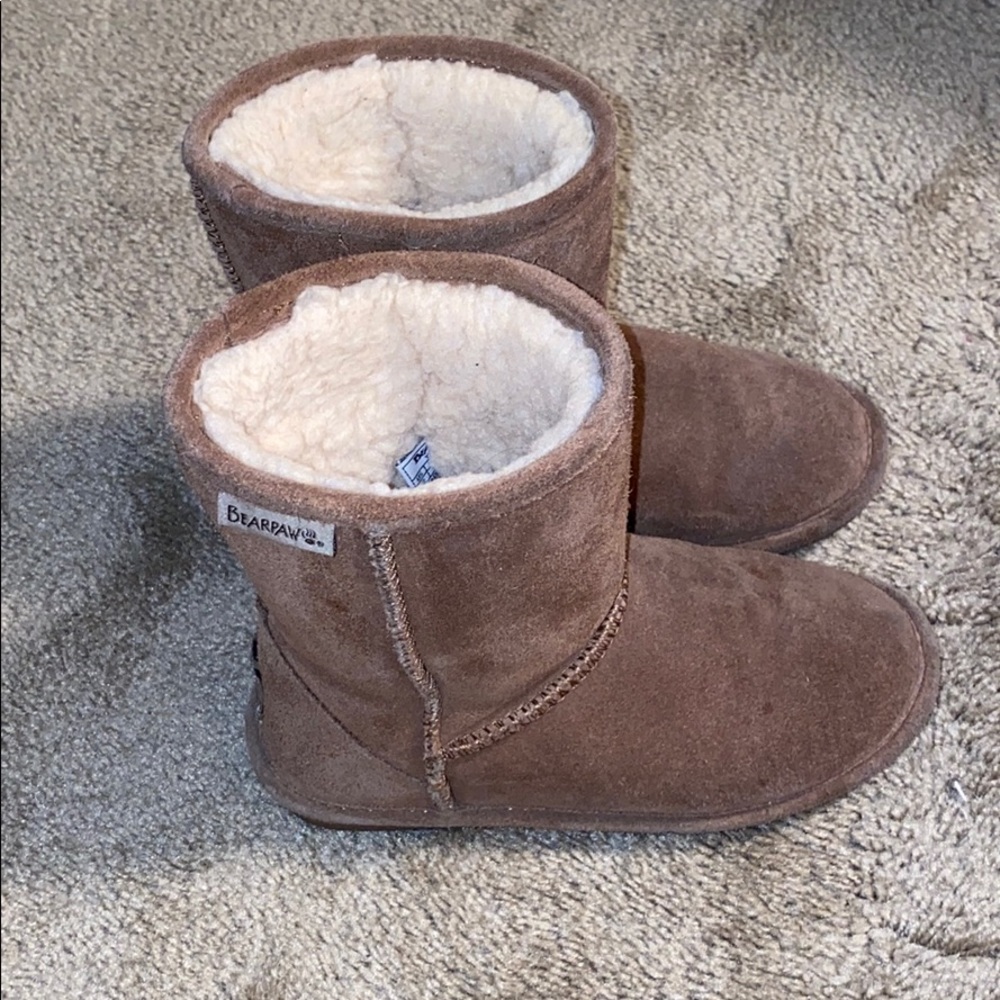Girls Brown Bearpaw Boots